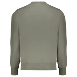 Geripptes Rundhals-Sweatshirt mit Logo-Patch