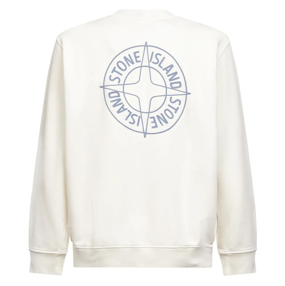 Geripptes Sweatshirt mit Rundhalsausschnitt