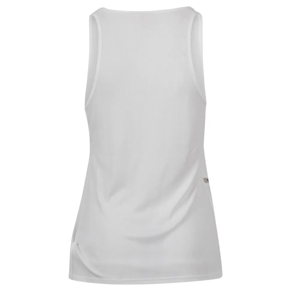 Geripptes Tanktop mit Logo-Plakette