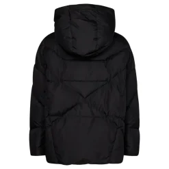 Gesteppte Daunenjacke mit schwarzer Kapuze