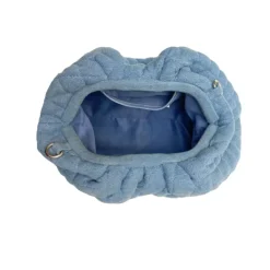 Gesteppte Denim Schultertasche