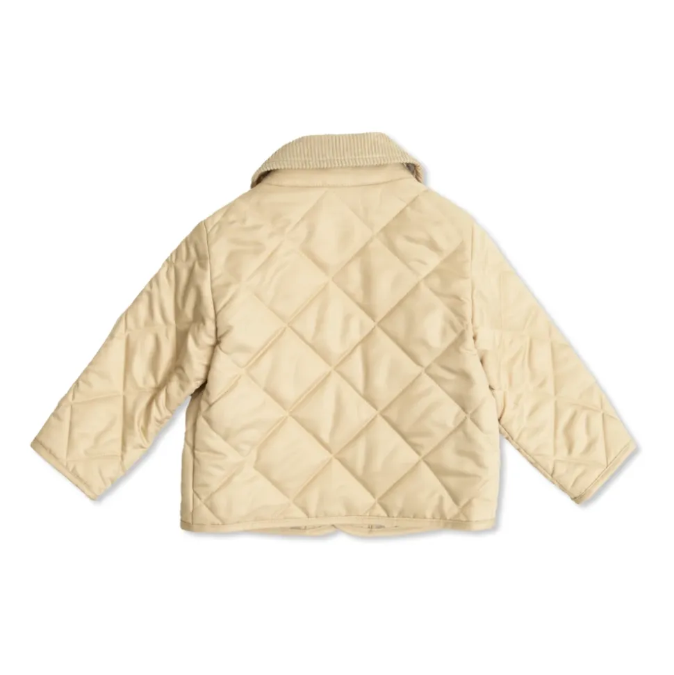 Gesteppte Jacke mit Kordkragen