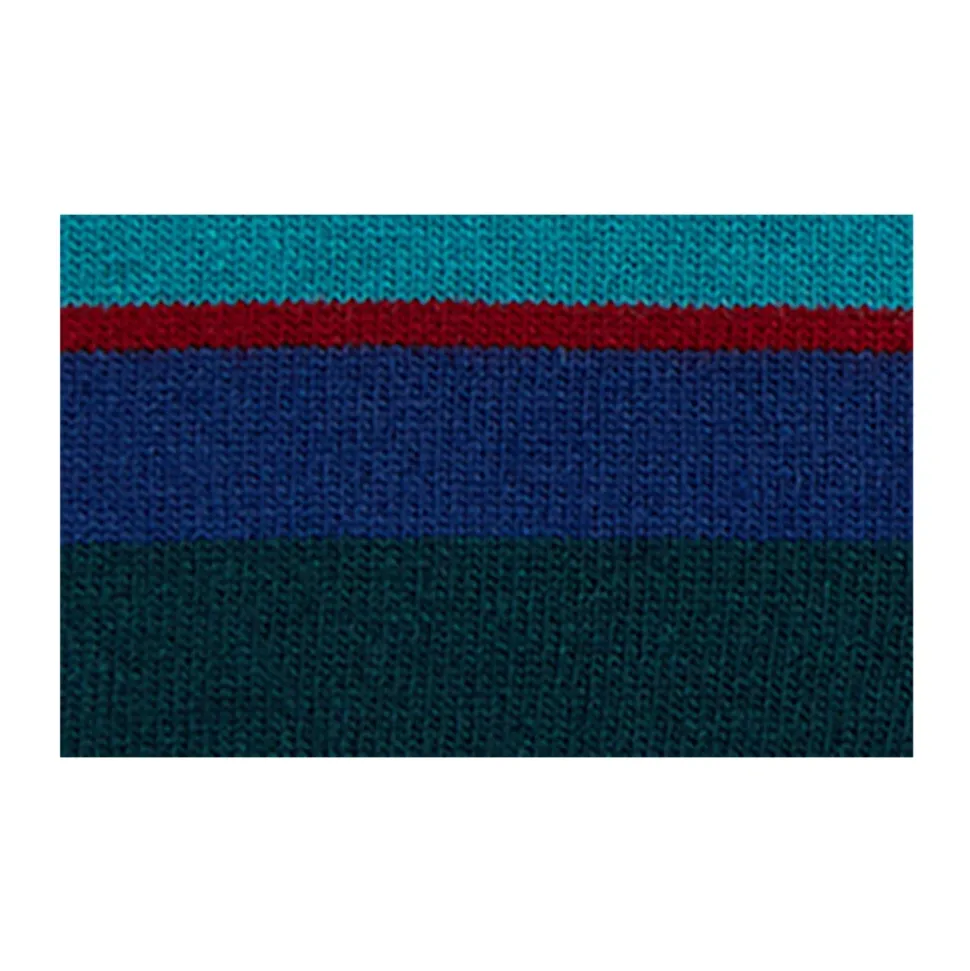 Gestreifte Blaue Wollhandschuhe