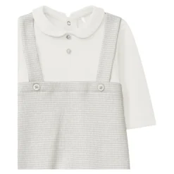 Gestreifter Dungaree-Spielanzug