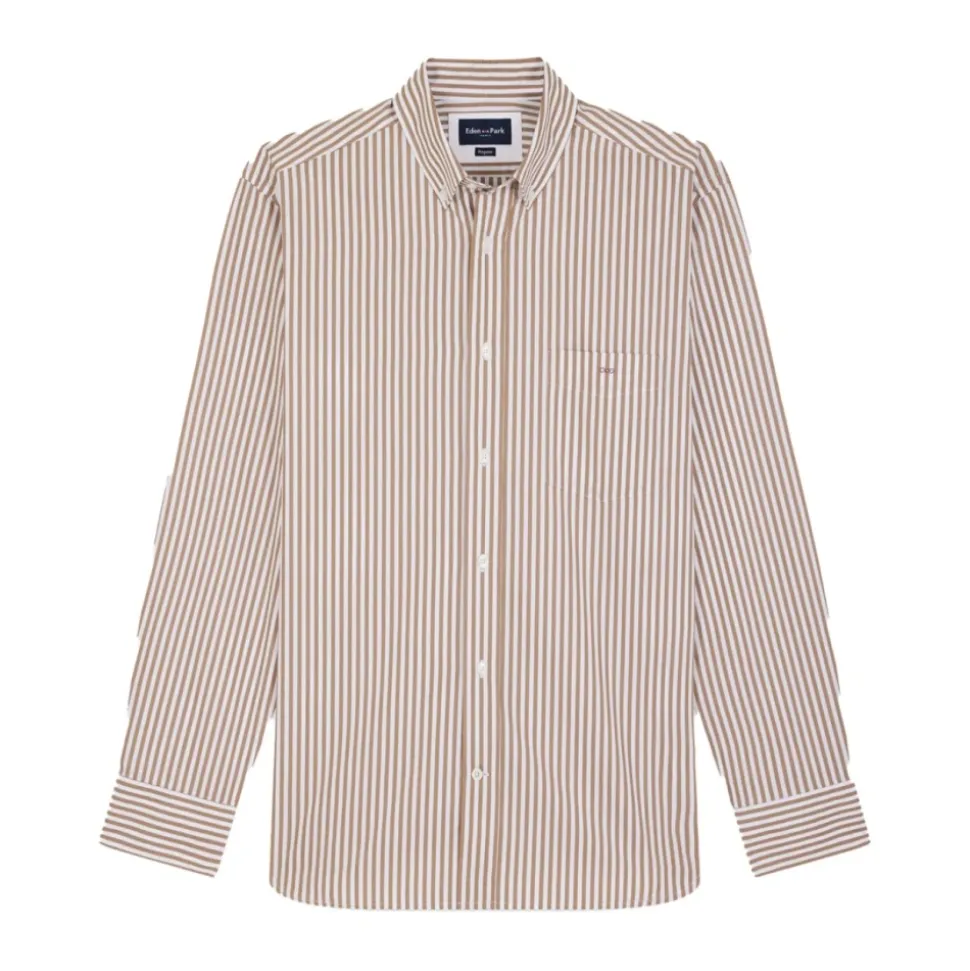 Gestreiftes Popeline-Hemd - Moderner Stil