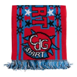 Gestrickter Jacquard-Fußballschal aus Acryl