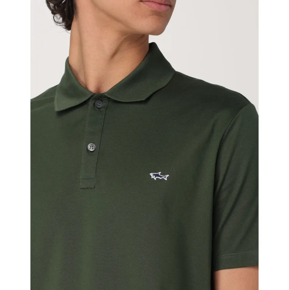 Gestricktes Polo mit Hai-Badge