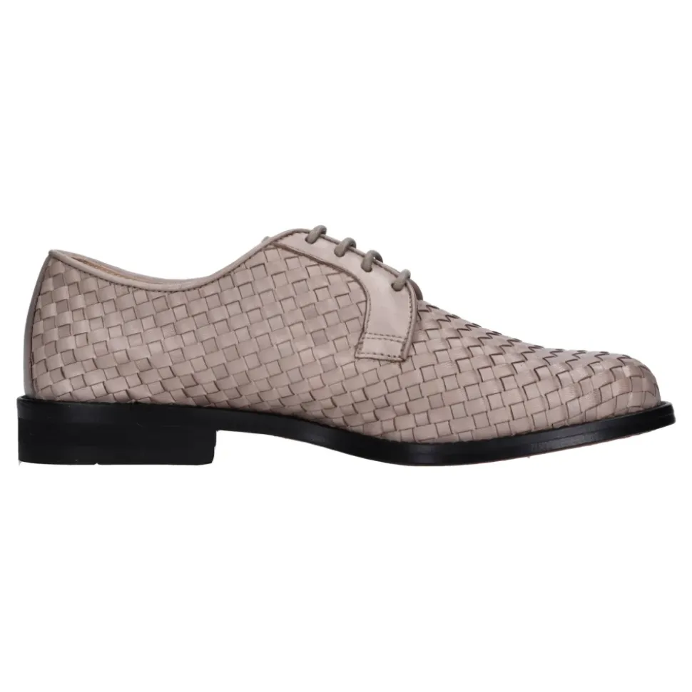 Gewebte Leder Schnürschuhe