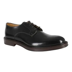 Glatt gebürstete Leder Derby Schuhe