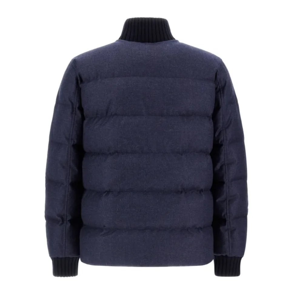 Glen Check Woll- und Kaschmir-Bomberjacke
