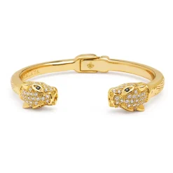 Gold CZ Panther Armreif
