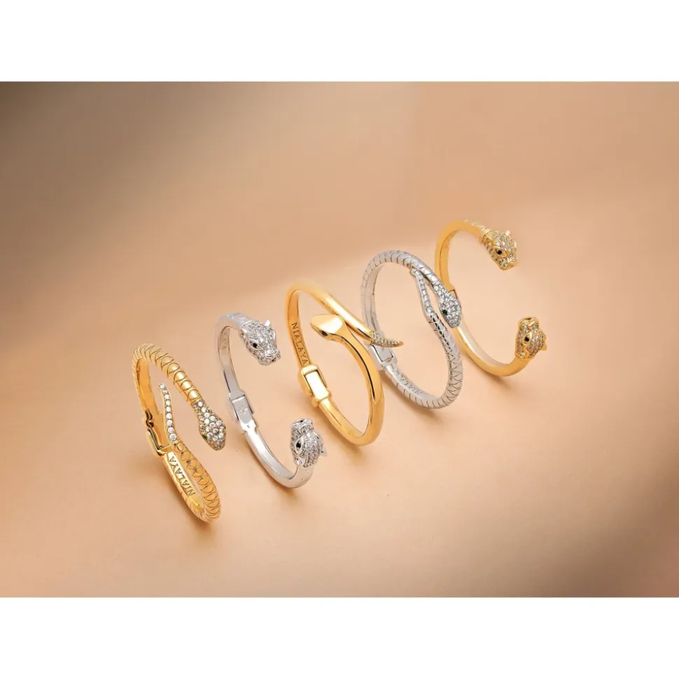 Gold CZ Panther Armreif