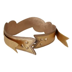 Gold Leder LOVE Patch Taschengurt