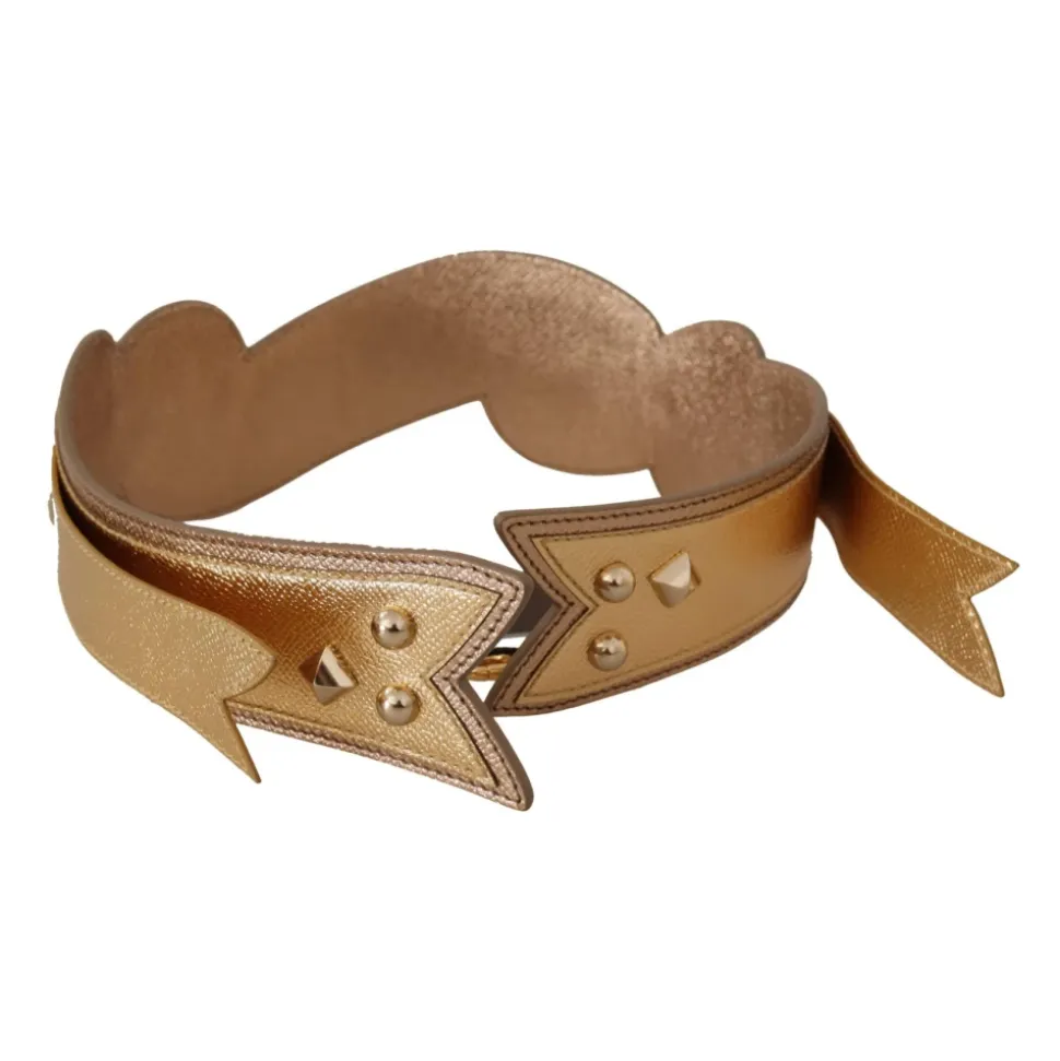 Gold Leder LOVE Patch Taschengurt