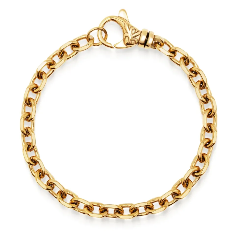 Gold 6mm Cable Chain Armband