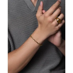 Gold 6mm Cable Chain Armband