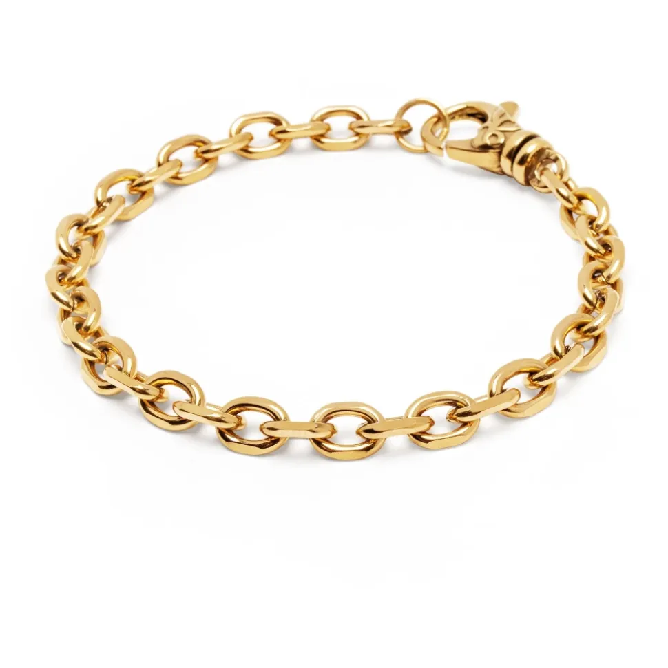 Gold 6mm Cable Chain Armband