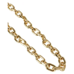 Goldene Halskette mit übergroßem Anhänger
