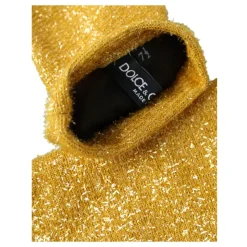 Goldene Lurex Mittelarmhandschuhe