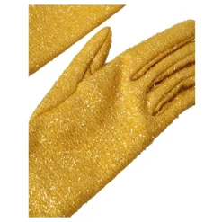 Goldene Lurex Mittelarmhandschuhe