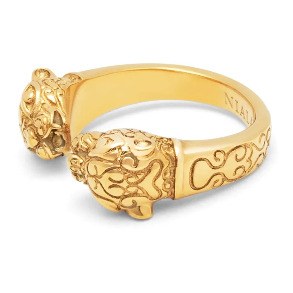 Goldener Panther Ring