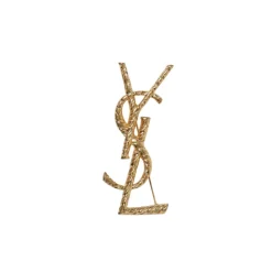 Goldfarbene Logo-Brosche mit Seil-Design