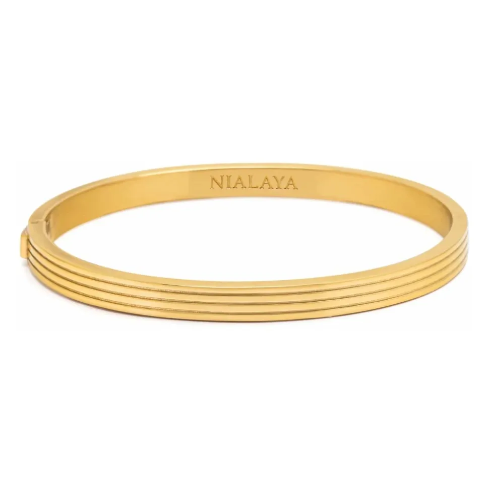 Goldfarbenes Gentleman Armreif