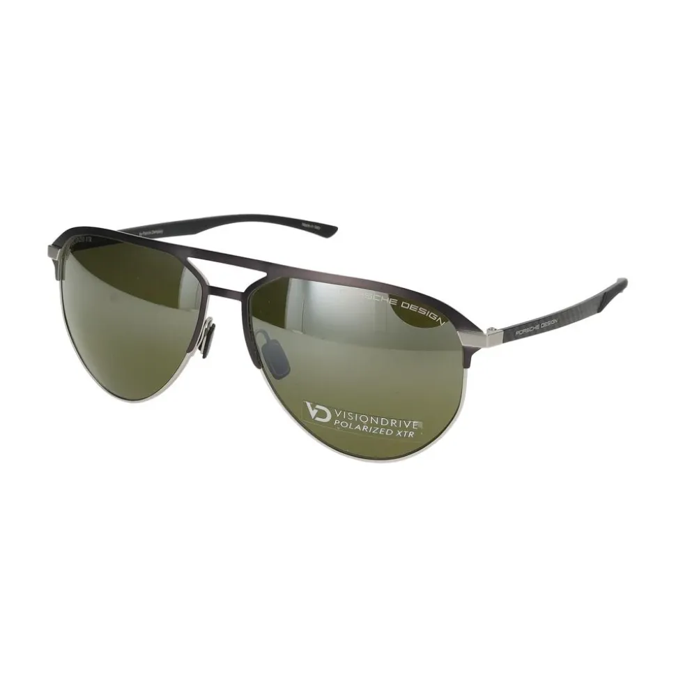Grau Schwarze Sonnenbrille Stilvolles Modell