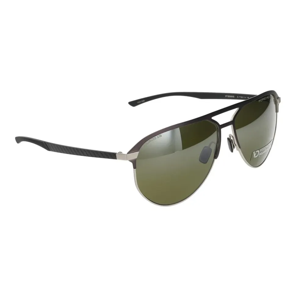 Grau Schwarze Sonnenbrille Stilvolles Modell