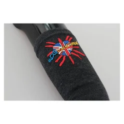 Graue Bestickte Wollhandschuhe