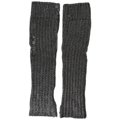 Graue fingerlose Ellenbogenlänge Handschuhe