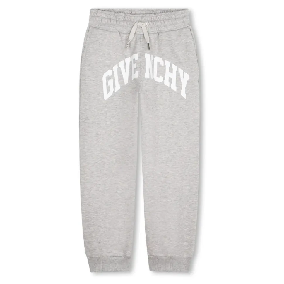 Graue Kinderhose mit Logo-Print