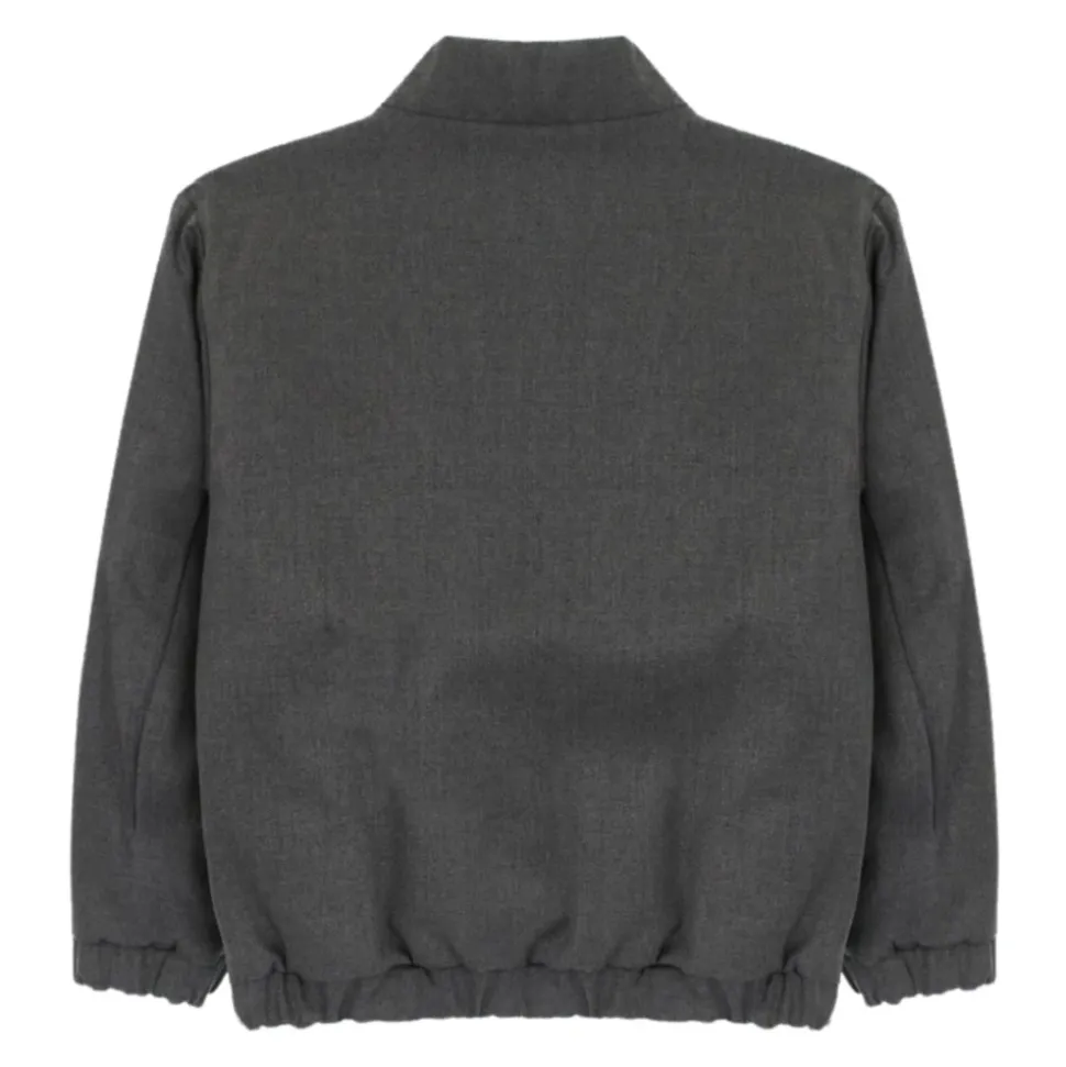 Graue Kinderjacke mit Hemdkragen