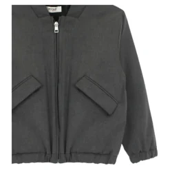 Graue Kinderjacke mit Hemdkragen