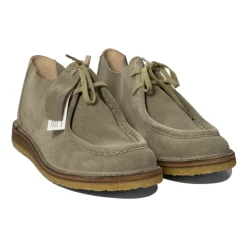 Graue Lederslipper Eleganter Bequemer Stil