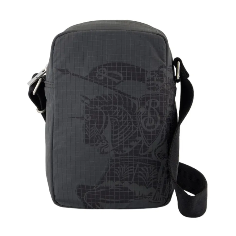 Graue Ripstop Crossbody Nylon Tasche