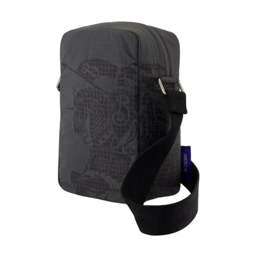 Graue Ripstop Crossbody Nylon Tasche