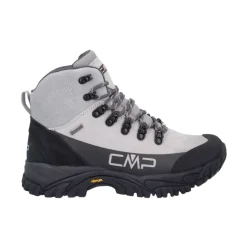 Graue Sneakers Wasserdichtes Leder Vibram Sohle
