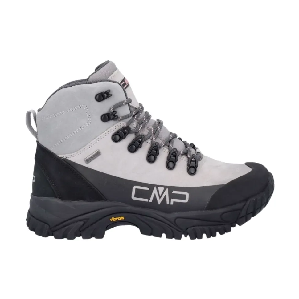 Graue Sneakers Wasserdichtes Leder Vibram Sohle