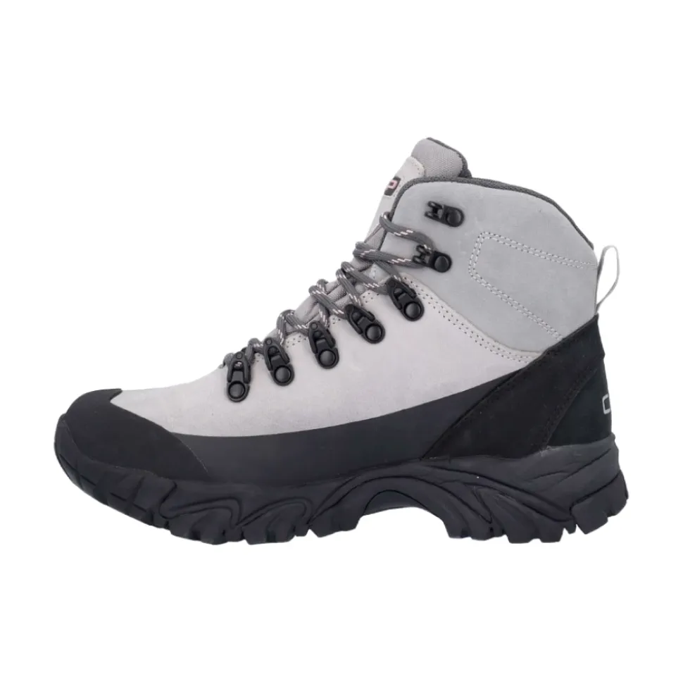 Graue Sneakers Wasserdichtes Leder Vibram Sohle