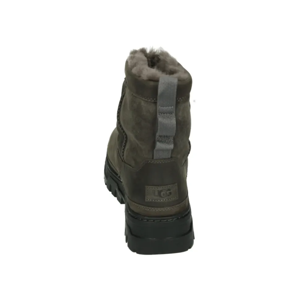 Graue Wildleder Stiefeletten