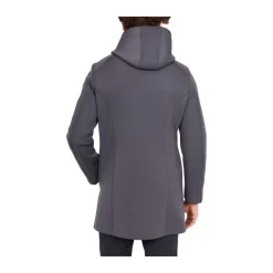 Graue Wollmischung Scuba Parka Kapuze
