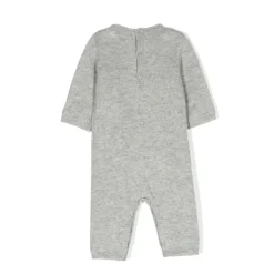 Grauer Kaschmir-Playsuit mit Kirschlogo