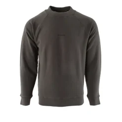 Grauer Pullover mit gebürstetem, angerautem Diagonal-Fleece