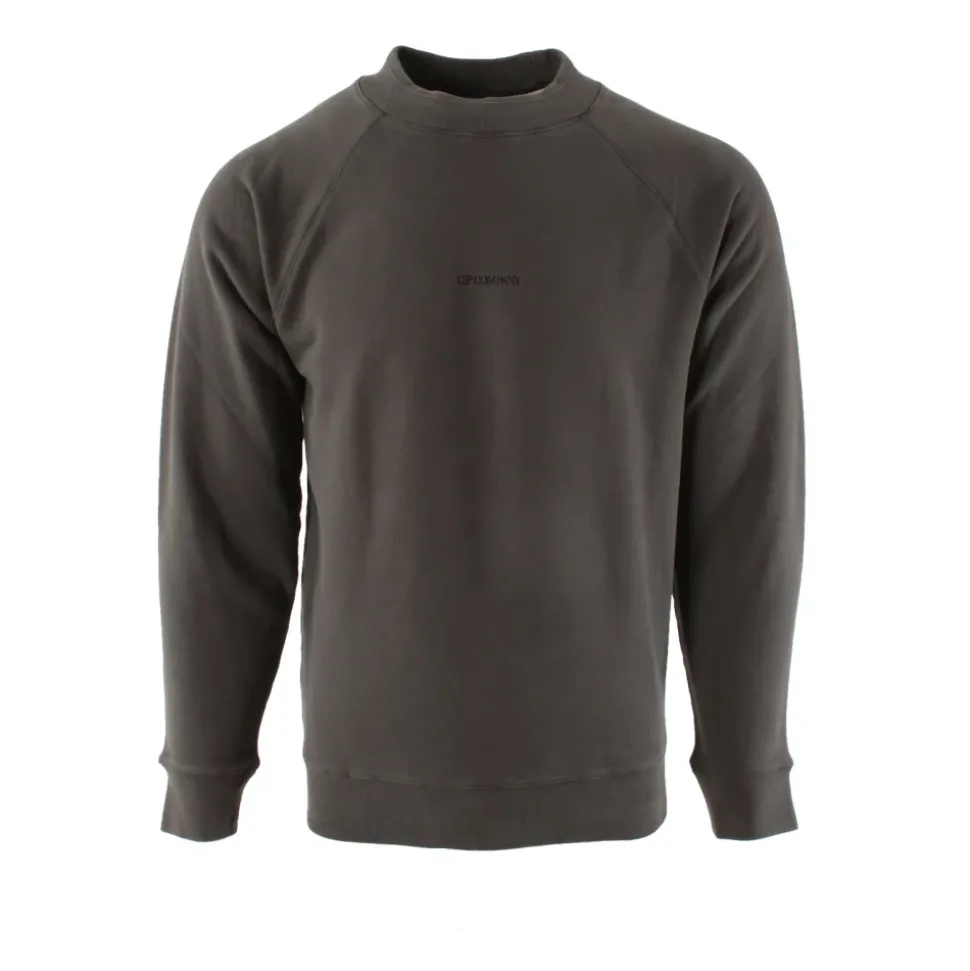 Grauer Pullover mit gebürstetem, angerautem Diagonal-Fleece
