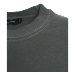 Grauer Sweatshirt Lockerer Schnitt Logo-Druck