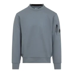 Graues Sweatshirt mit Reißverschlusstasche