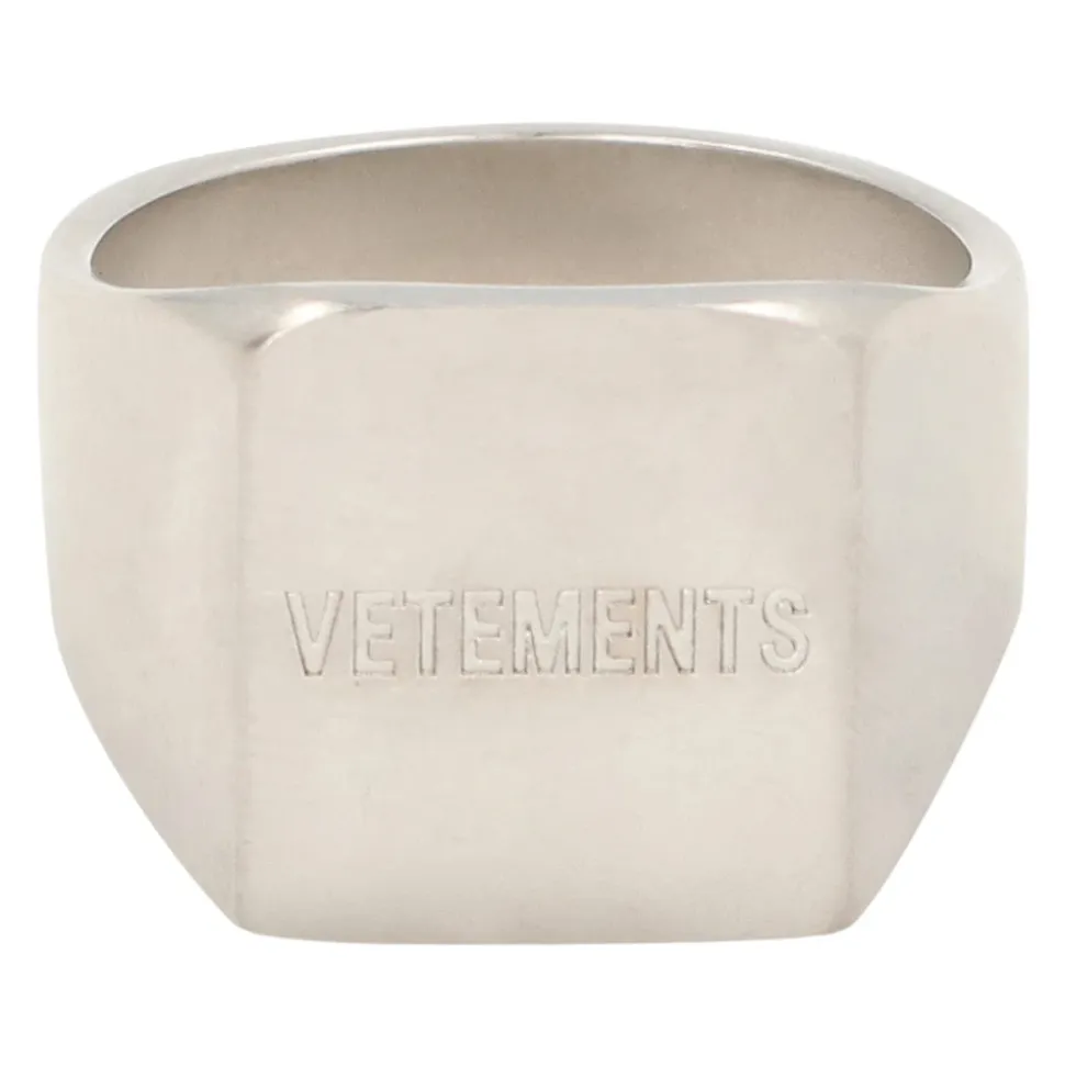 Gravierter Logo Messingring