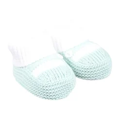 Grüne Baumwollschuhe mit Knopfdetail
