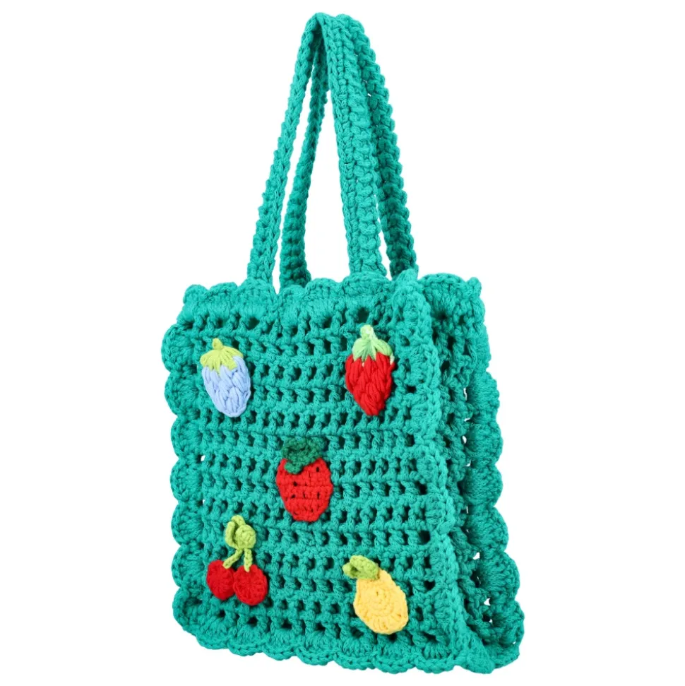 Grüne gehäkelte Berry Handtasche